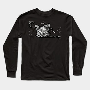 the cat Long Sleeve T-Shirt